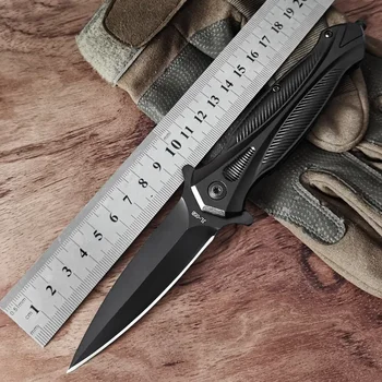 Складной карманный нож для мужчин из высокопрочной стали для самообороны в лагере выживания на открытом воздухе, военные тактические ножи для охоты