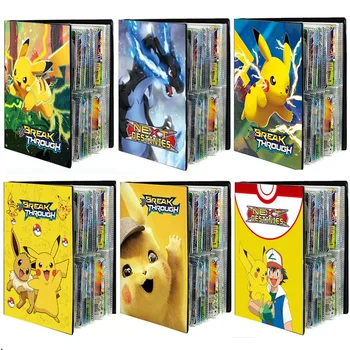 Pokemon Pikachu 240 шт. для хранения игровых карточек, коллекция книг, книга Ptcg, коллекция игровых карточек, держатель для карточек, детские игрушки, подарки