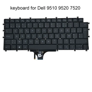 Бельгийская клавиатура AZERTY с подсветкой для Dell Latitude 9510 2 в 1 7520 9520 0JHPXX JHPXX BE Бельгийская Евро клавиатура для ноутбука с подсветкой