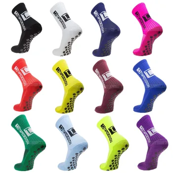 Мужские противоскользящие футбольные Женские носки, нескользящие футбольные баскетбольные теннисные спортивные носки, велосипедные носки для верховой езды 38-46