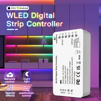 WLED SPI Контроллер 5-24 В Управление DIY Динамические Режимы Освещения Приложение Для WS2812B WS2811 SK6812 TM1814 WS2813 WS2815 Светодиодная лента