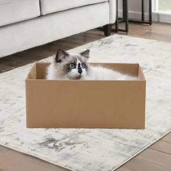 Коробка для кошачьих царапин Доска для переработки Дивана Защита мебели для домашних кошек Kitten Lounge Реверсивный Скребок Доска для скребания