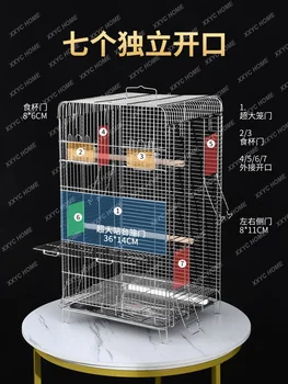 Клетка для Попугая Птичья Клетка Для ванны из нержавеющей стали Пион Xuanfeng Специальная Клетка Роскошная Вилла Для разведения