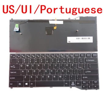 Новая Клавиатура Для Ноутбука с Подсветкой US UI На Португальском Языке Для Fujitsu Lifebook U747 U748 U749 E448 E449 E548 E749 Замена Ноутбука