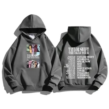 Осенне-зимние мужские толстовки Taylor The Eras Tour, свитшоты для мальчиков и девочек, мужская одежда с капюшоном с принтом Midnight Album, пуловер с принтом Swift.