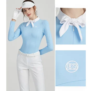 Женский топ BG Golf с длинными рукавами, осенне-зимняя новая бальная одежда, женский комплект, брюки, приталенный спортивный костюм высокого класса в корейском стиле
