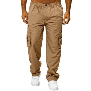 Мужские брюки, повседневные брюки-карго, брюки с несколькими карманами, большие размеры для мужчин, однотонные уличные длинные брюки 2023 года, уличная одежда для улицы Мужские брюки, повседневные брюки-карго, брюки с несколькими карманами, большие размеры для мужчин, однотонные уличные длинные брюки 2023 года, уличная одежда для улицы 2