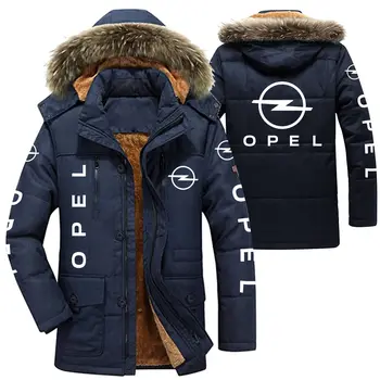 Мужские зимние хлопчатобумажные куртки с логотипом Opel, парки с капюшоном, подкладка из меха ягненка, плюшевая мужская модная мотоциклетная куртка с утеплением от холода. Мужские зимние хлопчатобумажные куртки с логотипом Opel, парки с капюшоном, подкладка из меха ягненка, плюшевая мужская модная мотоциклетная куртка с утеплением от холода. 3